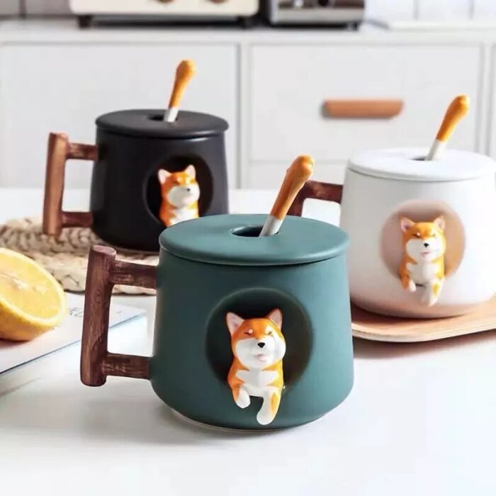Shiba Inu 3D Mug and Coaster Set
